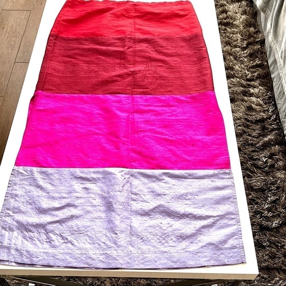 Beautiful Bebe Silk Pink Color Block Low-Rise Maxi Skirt! Sz Xs πββοΈπ»π - Picture 3 of 14